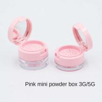 Mini tarro de polvo suelto ligero, contenedor de cosméticos portátil de plástico, espejo con tamiz, estuche vacío para polvo para mujer - details 7