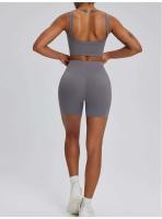 Conjunto deportivo USTADO de 2 UDS Yoga TRE para mujer, sujetador de entrenamiento transpirable Fiess, camiseta corta de manga larga para gimnasio, parte inferior ajustada para acampar - details 43