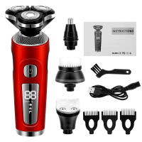 Afeitadora eléctrica 4 en 1 para hombre, recortadora 3D flotante, carga rápida USB, recortadora de barba portátil - details 29