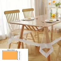 Mantel, plástico transparente fino, mantel de limpieza a prueba de aceite para mesas de comedor, fiestas, camping (sin olor) - details 3