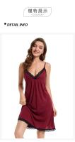 Camisola sexy de algodón cosida Ence para mujer, ropa interior íntima de color sólido, ropa informal holgada para el hogar - details 0