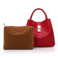 Bolso De Hombro Para Mujer Gran Capacidad Bolso De Mano Con Patrón De Lichi Bolso Cruzado De PU Bolsa Mensajera Para Dama - details 2