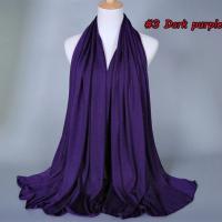 Hijab de algodón liso para mujer, chal largo y elástico, bufanda de red para el cuello, Sjaal musulmán, 35 colores, 180x80Cm - details 11
