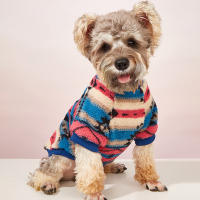 Suéter cálido para mascotas con estampado floral, ropa elegante para perros pequeños y medianos - details 1