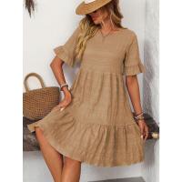 Vestido elegante de manga corta, holgado e informal, nueva colección primavera-verano 2025. - details 4
