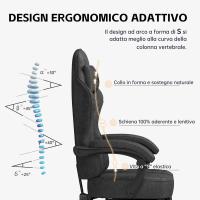 Silla de Oficina con Tejido de Alta Tecnología, Silla Gamer Silla Ordenador con Reposapiés, Cadeira Gaming Chair Silla de Ordenador, Adultos, Adolescentes (Negro) - details 5