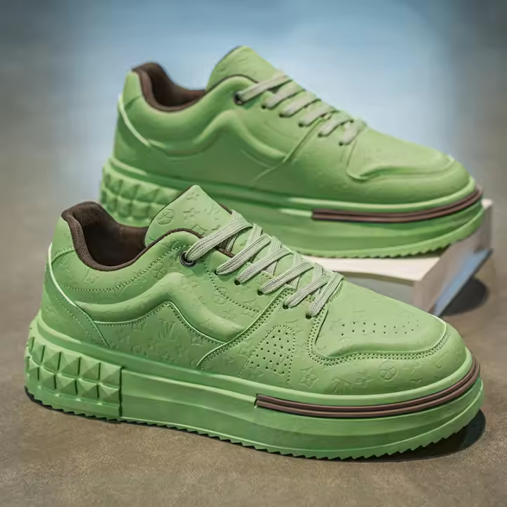 Zapatillas Blancas Transpirables para Hombres en Verano Zapatillas de Plataforma Moda para Todo Uso - 1