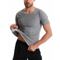 Camiseta de sauna para hombre, traje de compresión para retener el calor, moldeador versátil para gimnasio y ejercicio. - details 2