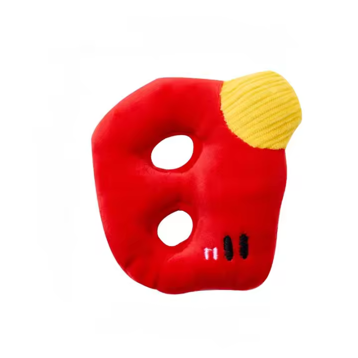 Divertido juguete para masticar para perros, juguete chirriante con forma de letra, resistente a mordeduras, juguetes de peluche para mascotas con sonido, juguete para masticar para aliviar el aburrimiento - 1