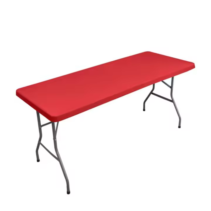 Mantel elástico suave para mesa de Picnic, manteles ajustados elásticos plegables a prueba de viento, cubierta para mesa de Patio sólida a prueba de desgarros, banquete - 1