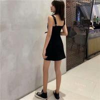 Vestido de mezclilla para mujer Falda con tirantes delgada en la cintura - details 13