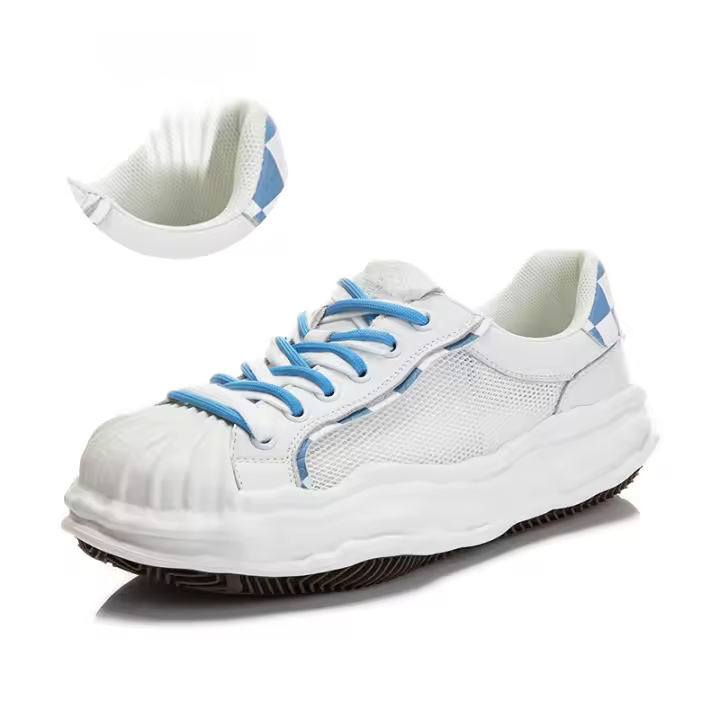 Cabeza de concha de cuero pequeños zapatos blancos nuevos zapatos de tablero de aumento de suela gruesa zapatos de mujer deportivos transpirables y versátiles de las mujeres - 1
