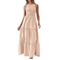 Vestido Bohemio De Playa Largo Para Mujer Elegante Sin Mangas Color Sólido Vintage Vestido De Fiesta Maxi Con Swing Grande Silueta A-Line Para Verano - details 3
