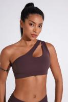 Sujetadores deportivos sexys de un hombro para mujer, Top de Yoga, chaleco de secado rápido para Yoga, gimnasio, correr, Fitness - details 8