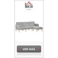 Cama de 3 Plazas Sofá Cama Reclinable Convertible Tapizado en Tela con Patas de Metal para Salón Carga 300 kg 170x76x72,5 cm Gris - details 11