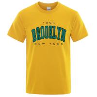 Camiseta de algodón con estampado de Brooklyn para hombre, ropa de calle de alta calidad, de marca, de verano, 1898 - details 8