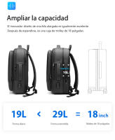 Mochila de negocios para hombre, bolsa de ordenador informal, puede contener computadoras de 14-15,6 pulgadas y puede ampliar la capacidad - details 5
