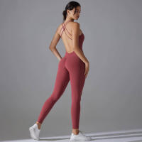 Hamidou-body de Yoga elástico, ropa de gimnasio, ropa deportiva de realce, mono de entrenamiento sin espalda, conjunto de Yoga de alta elasticidad para gimnasio - details 30