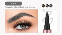 Lápiz de Cejas Líquido Impermeable Punta de Garra Marrón Oscuro Herramienta de Maquillaje de Dibujo Fino para Belleza - details 8