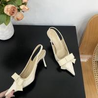 Stiletto tacones altos bolsa francesa cabeza sandalias zapatos de hadas nuevo temperamento arco puntiagudo solo zapatos - details 30