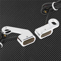 Intermitente LED ámbar para motocicleta, luz de marcha para Harley Touring Electra Glide Road Glide 09-17, Softail Slim FLS, 2 uds. - details 35