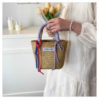 Bolso de cesta de paja de gran capacidad, bolso de mano tejido hecho a mano con cuerda de nailon, bolso de compras de moda, bolso tejido de hierba para playa - details 6