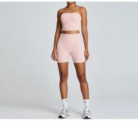 Conjunto de Yoga de Cintura Alta Ropa Deportiva de Nylon Antichoque para Mujeres Sin Mangas - details 5