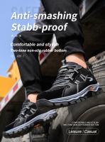 Zapatos de seguridad a prueba de perforaciones para hombre, zapatillas de trabajo de verano, zapatos de seguridad ligeros con punta de acero - details 1