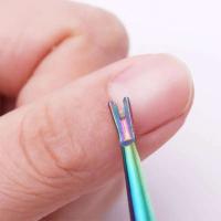 Removedor de piel muerta, empujador de cutina, cuchillo para pulir gel UV arcoíris, herramienta artística de limpieza de uñas de acero inoxidable - details 4