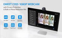 Cámara Web con micrófono y cancelación de ruido, Webcam 1080P, EMEET C955, USB, PC, para ordenador, reuniones, clases en línea, YouTube - details 0