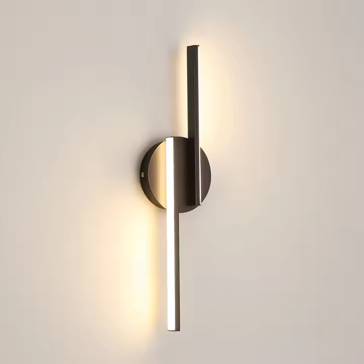 Lámpara LED de Pared Interior, 16W, 1800LM, GOECO, 3000K/6500K, Luz Blanca Cálida/ Blanca Fría, 1800LM, Blanco/Negro - 1