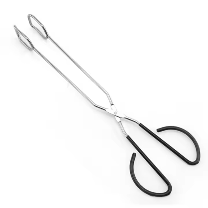 Pinzas de cocina de acero inoxidable, pinzas de tijera extralargas con mango cómodo para asar a la parrilla - 1