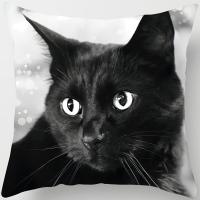 Fundas de Almohada de Gato Negro Lindo 4pcs para Hogar, Vehículo, Dormitorio, Sala de Estar - details 1
