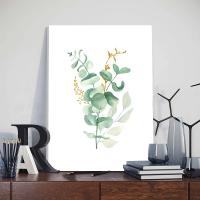 Cuadros de Pared Nórdicos de Agua Colorida en Lienzo con Marcos y Hojas de Planta Sage Verde 3pcs Decoración Moderna para Habitación Arte de Pared con Imágenes de DHROOM Material de Lienzo Sin Marco - details 7