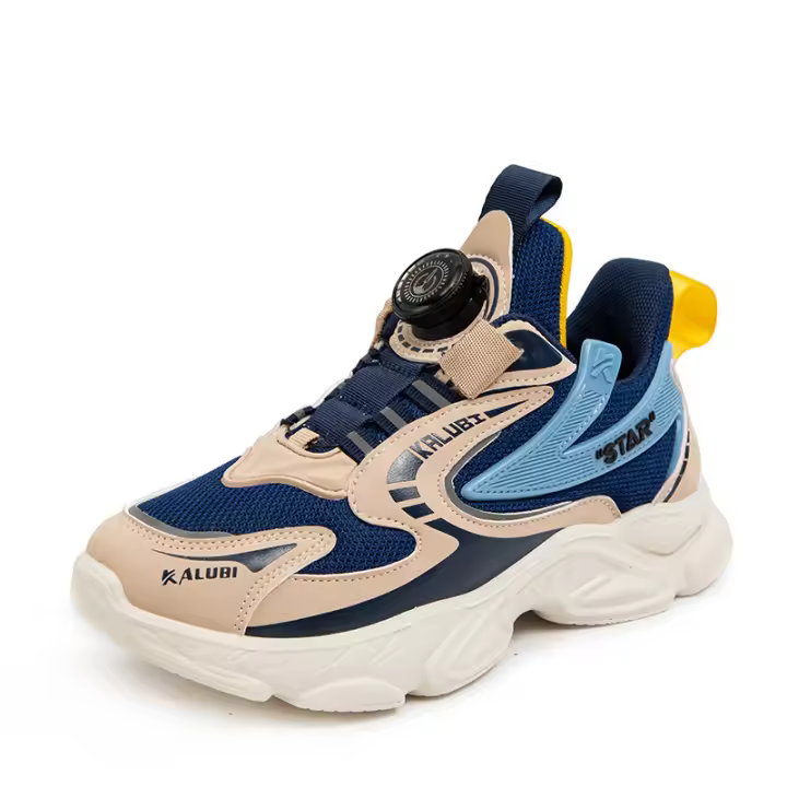 Zapatillas Deportivas Nuevas con Botones Giratorios Suela Suave de Malla para Niños y Niñas de Primaria y Secundaria Moda para Adolescentes - 1