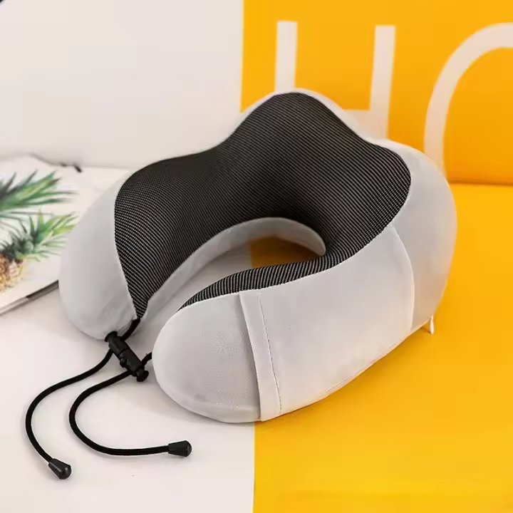 Almohada de Espuma Viscoelástica en Forma de U para el Cuello Almohada de Viaje Suave - 1
