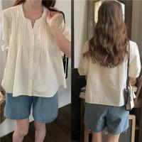 Blusa de verano para mujer, camisa de primavera, blusa para mujer, Blusas largas de gasa, informales, elegantes, Vintage, de manga larga, holgada de gran tamaño, blanca - details 0