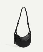 Bolso cruzado de Color puro para mujer, bolso de hombro doble, a la moda, combina con todo - details 13