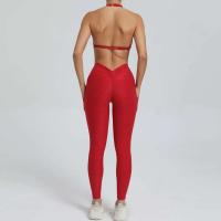 Traje de entrenamiento de gimnasia reforzado deportivo para mujer, ropa deportiva para mujer, traje de yoga rojo, negro y rosa 2024 - details 10
