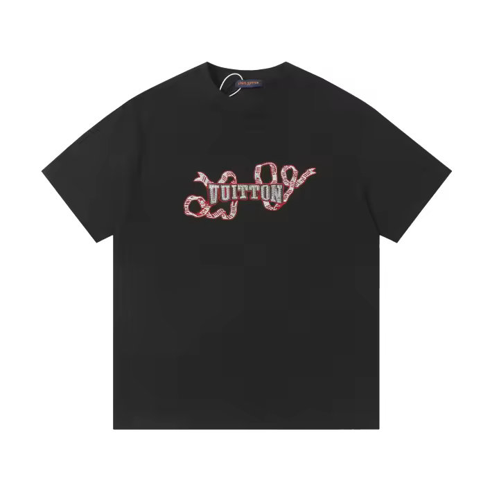 Camisa de manga corta con logotipo frontal de moda de verano de alta calidad, camiseta holgada de algodón puro para hombre, nuevo accesorio de camisa informal estilo pareja - 1