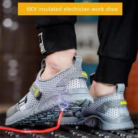 Transpirables para verano, zapatillas antipinchazos, puntera de plástico, zapatos de seguridad para electricistas con aislamiento de 6kV - details 3