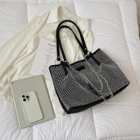 Bolso de Mano de Cuero PU de Gran Capacidad para Mujer Diseño de Lujo con Piedras Preciosas Bolso de Compras de Moda con Mango Superior - details 16