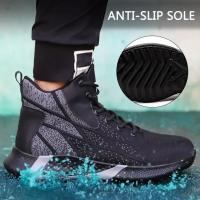 Zapatos de seguridad para hombre, zapatillas de trabajo a prueba de pinchazos, zapatos de trabajo ligeros, botas de seguridad antigolpes con punta de acero, zapatos indestructibles - details 8