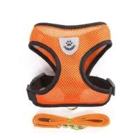 Correa de arnés para mascotas ajustable de poliéster transpirable Reflectante para perros y gatos pequeños - details 3