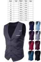 2019 nuevos hombres Slim Fit otoño chaleco de un solo pecho estilo coreano ropa Casual bolsillo falso para una silueta más delgada - details 0