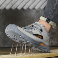Zapatos de seguridad ANTIPERFORACIONES para hombre, zapatillas de trabajo transpirables con punta de acero, antideslizantes - details 22