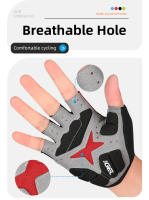 Guantes cortos antideslizantes para bicicleta, manoplas de Gel sin dedos con tira reflectante, deportes de verano, ciclismo - details 5