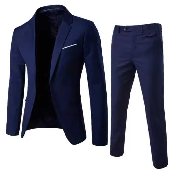 Tres boda elegantes para hombre, conjunto 2 piezas, chaquetas, chaleco, pantalones, Blazers de lujo, tre Formal, moda clásica, - 1