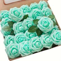 25pcs Flores Artificiales Rosas Falsas para Bodas DIY, Centros de Mesa, Arreglos de Fiesta, Decoración del Hogar - details 13