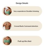 Sujetador deportivo cruzado en la espalda de tela súper suave, Top de gimnasio para mujer, ropa de Yoga de mayor calidad, sujetador para correr y Fitness, sujetador de entrenamiento para Yoga - details 1